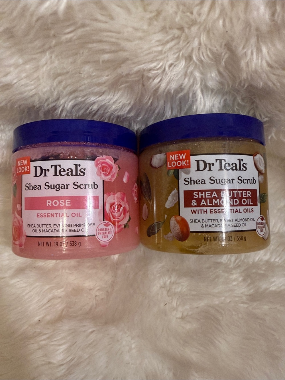 Dr Teals Shea Sugar Scrub Rose Almond Oil Body Scrub Set New 19 Oz